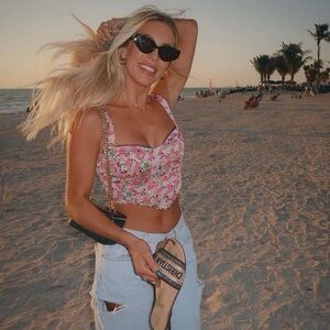 For Love & Lemons Floral Bustier